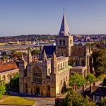 Rochester Cathedral. The Norman church is the cathedral of the Diocese of Rochester and the second oldest bishopric in England after that of the Archbishop of Canterbury.