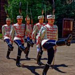 Changing of the Presidential Guard. The Guard changes every every hour with a more complex ceremony once a month